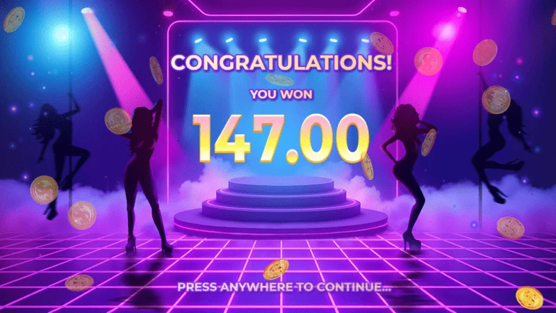 Secret Party - total win for a spin